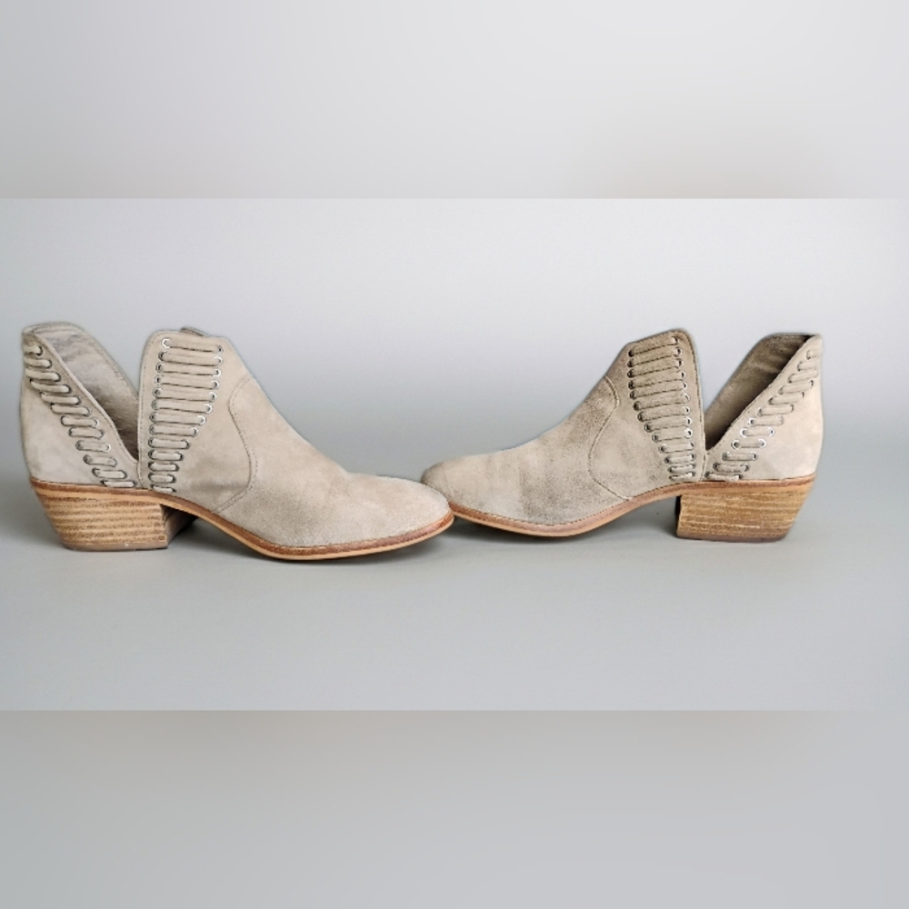 Vince Camuto Pevista  Taupe Booties - Picture 2 of 5